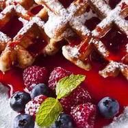 Рецепт Рождественских вафель с черникой