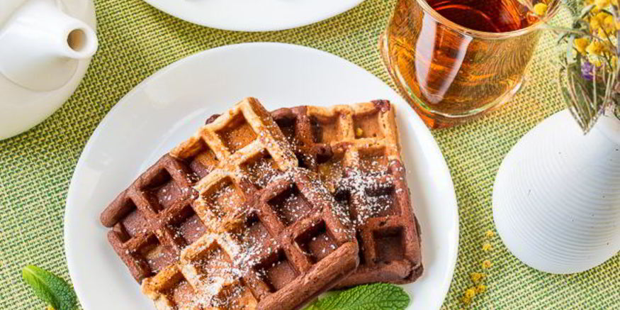 Рецепт шоколадна-банановых вафли