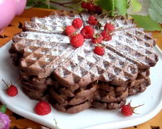 Шоколадные вафли с кокосом