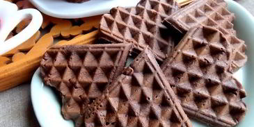 шоколадные вафли с кокосом
