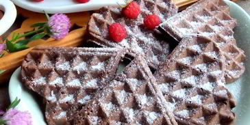 шоколадные вафли с кокосом