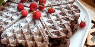 шоколадные вафли с кокосом