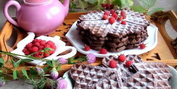 шоколадные вафли с кокосом