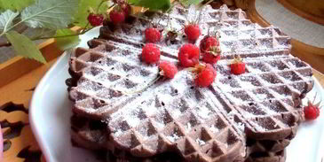 шоколадные вафли с кокосом