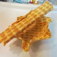 Рецепт Сладких вафельных трубочек-корзиночек