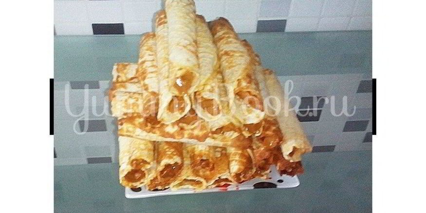 Рецепт вафельных трубочек с кремом