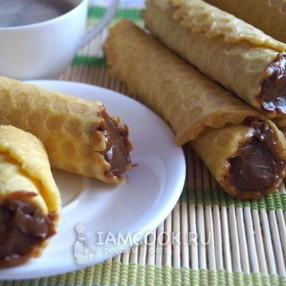 Вафельные трубочки со сгущенкой