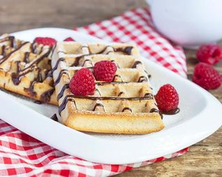 Вафли на кефире с цельнозерновой мукой