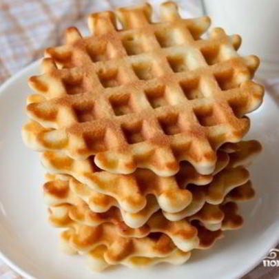 Вафли на сметане в электровафельнице