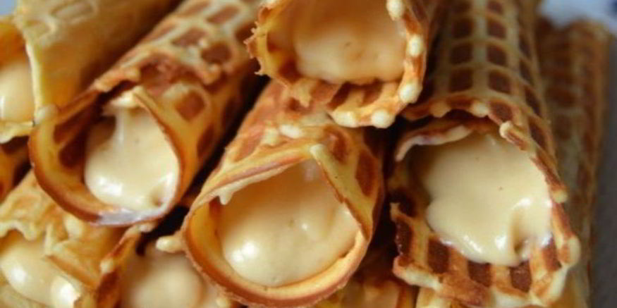 Рецепт вафель в вафельнице со сгущенкой