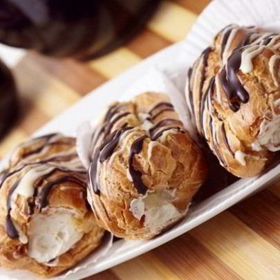 Домашние эклеры с кремом к чаю