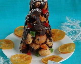 Елочка из профитролей