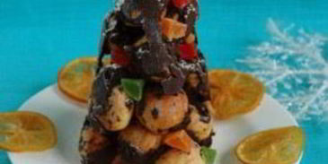 елочка из профитролей