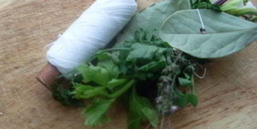 консоме с профитролями