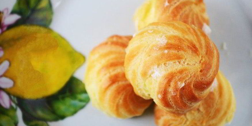 Рецепт профитролей с лимонным заварным кремом
