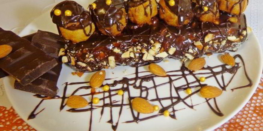 Рецепт эклера праздничного