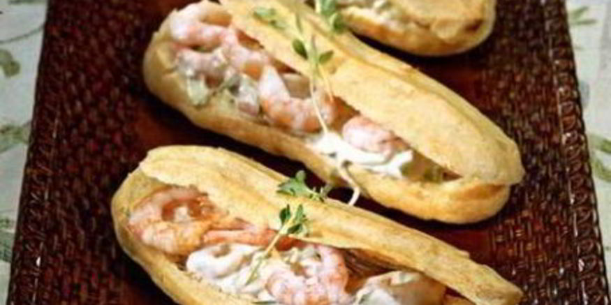 Рецепт эклеров с креветками