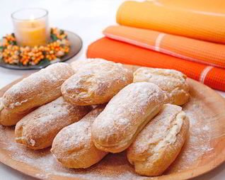 Эклеры со сливочным кремом