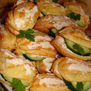 Рецепт Закусочных эклеров с креветочным кремом