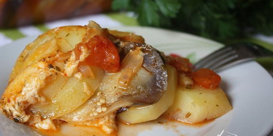 Рецепт картофельной запеканки с баклажанами