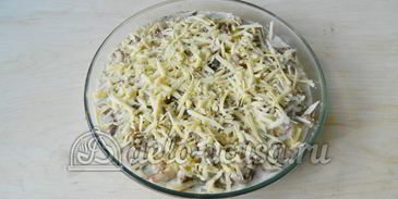 картофельная запеканка с мясом и грибами