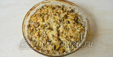 картофельная запеканка с мясом и грибами