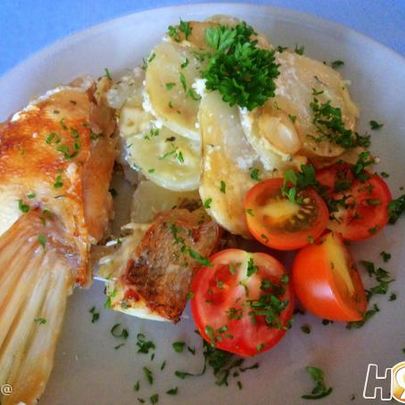 Картофельная запеканка с судаком