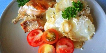 картофельная запеканка с судаком