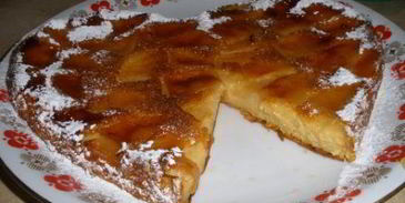 пирог-запеканка из батона с яблоками