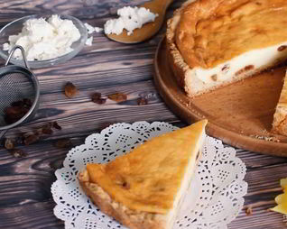 Простой творожный пирог