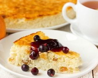 Рисовая запеканка с изюмом