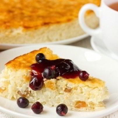 Рисовая запеканка с изюмом