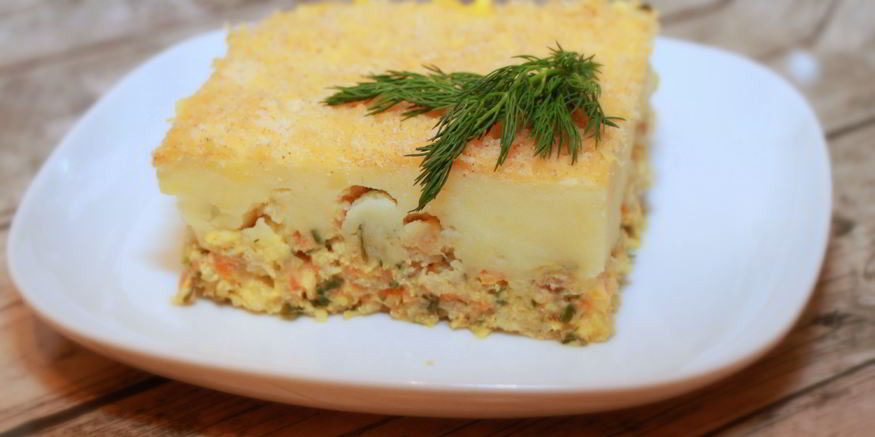 Рецепт рыбной запеканки с картофельным пюре