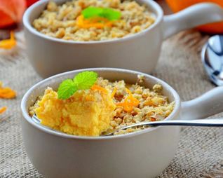 Творожно-тыквенная запеканка со штрейзелем