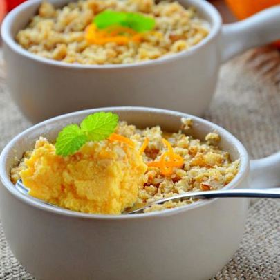 Творожно-тыквенная запеканка со штрейзелем