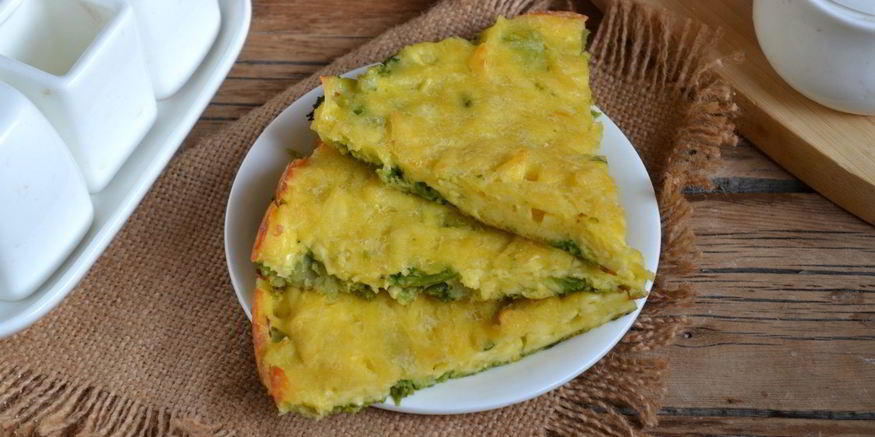 Рецепт запеканки из брокколи с сыром и яйцами