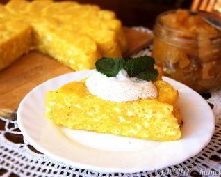 Запеканка из паутинки с творогом