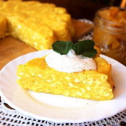 Запеканка из паутинки с творогом