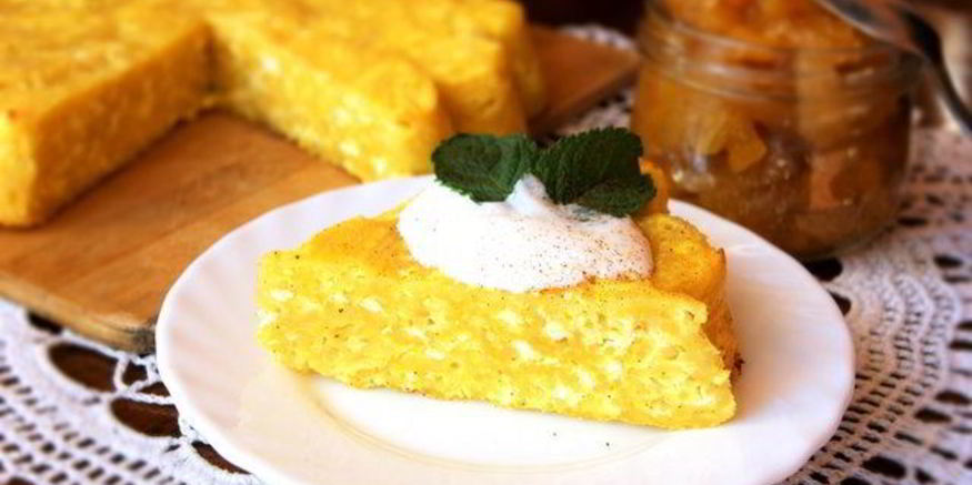 Рецепт запеканки из паутинки с творогом