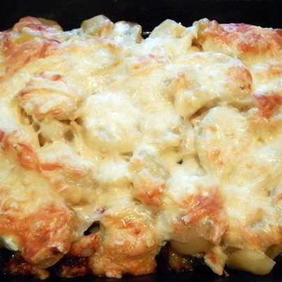 Запеканка картофельная с сушеными грибами