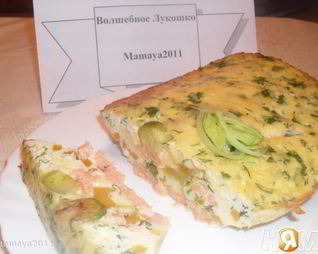 Запеканка с брюссельской капустой и семгой