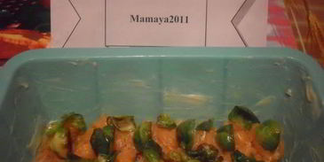 запеканка с брюссельской капустой и семгой