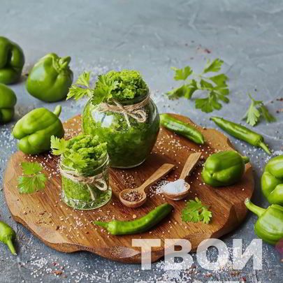 Аджика из зеленого перца