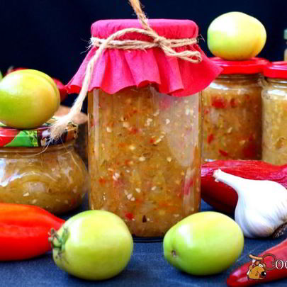 Аджика из зеленых помидоров