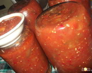 Баклажан в аджике на зиму