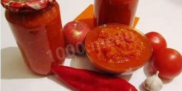 домашняя аджика с яблоками и морковью