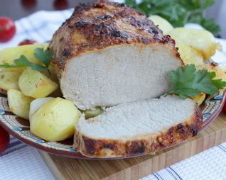 Карбонад варено-печеный в аджике