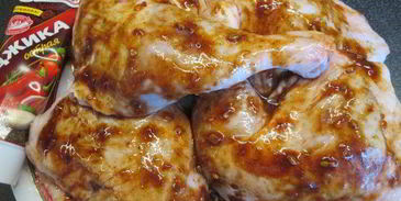 курочка-гриль под маринадом из аджики