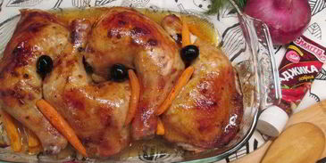 курочка-гриль под маринадом из аджики