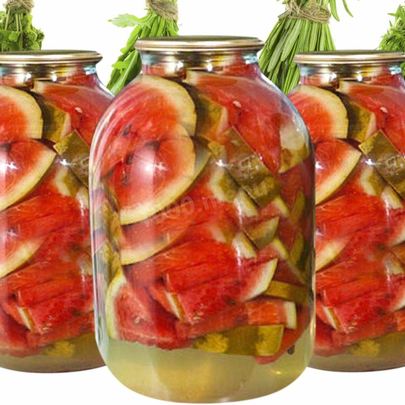 Арбузы в банках на зиму с горчицей